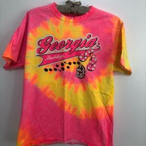 Hanes Tye Dye Bulldogs Tagless Tee๐